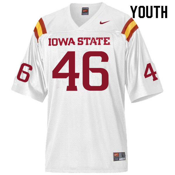 Youth #46 Andrew Ernstmeyer Iowa State Cyclones College Football Jerseys Sale-White - Click Image to Close